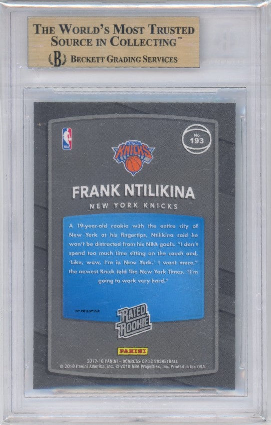 2017-18 Donruss Optic Frank Ntilikina Holo Silver Rookie No 193 BGS 9.5 793