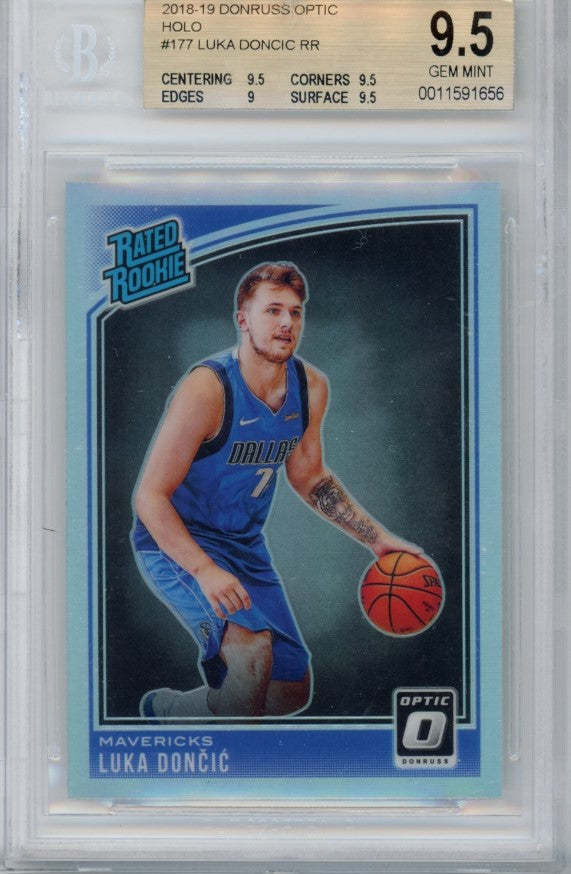 2018-19 Donruss Optic Luka Doncic Holo Silver Rookie Prizm No 177 BGS 9.5 656