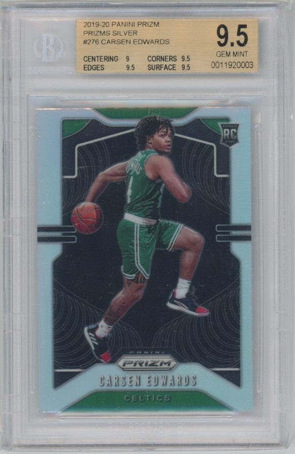 2019-20 Prizm Carsen Edwards Silver Prizm Rookie No 276 BGS 9.5 003