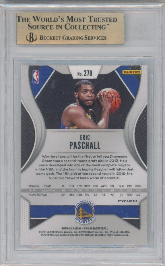 2019-20 Prizm Eric Paschall Silver Rookie No 279 BGS 9.5 007