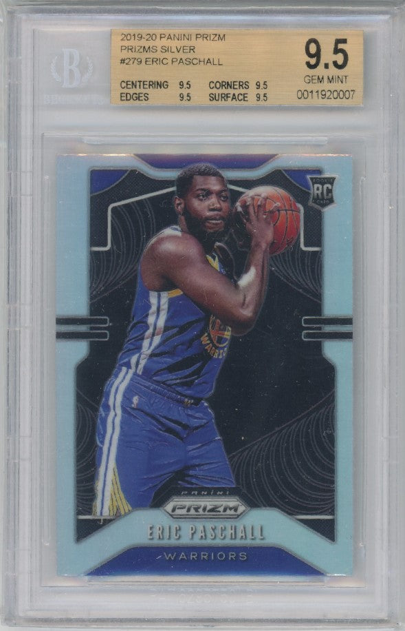 2019-20 Prizm Eric Paschall Silver Rookie No 279 BGS 9.5 007