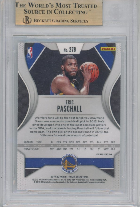 2019-20 Prizm Eric Paschall Silver Rookie No 279 Bgs 9.5 012