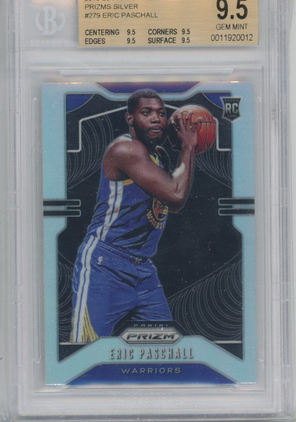 2019-20 Prizm Eric Paschall Silver Rookie No 279 Bgs 9.5 012