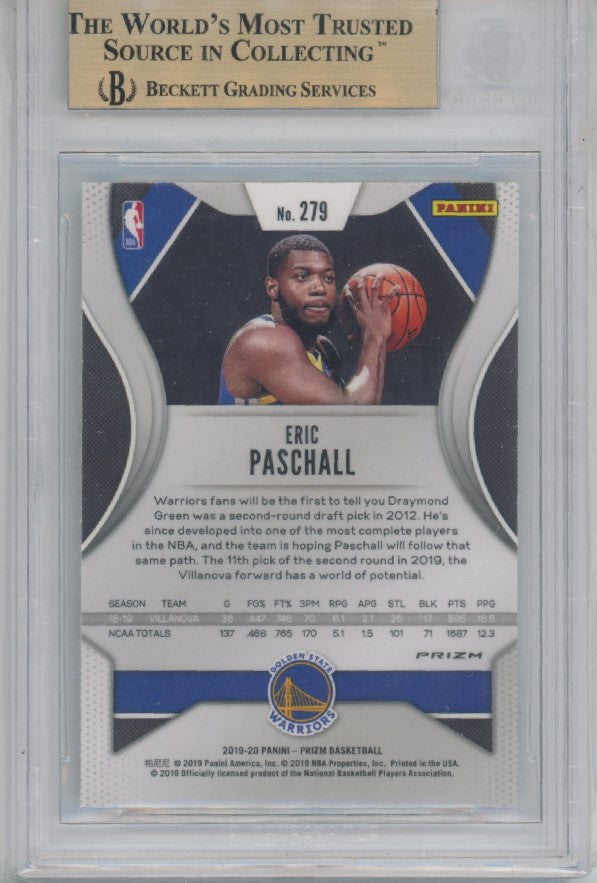 2019-20 Prizm Eric Paschall Silver Rookie No 279 BGS 9.5 013
