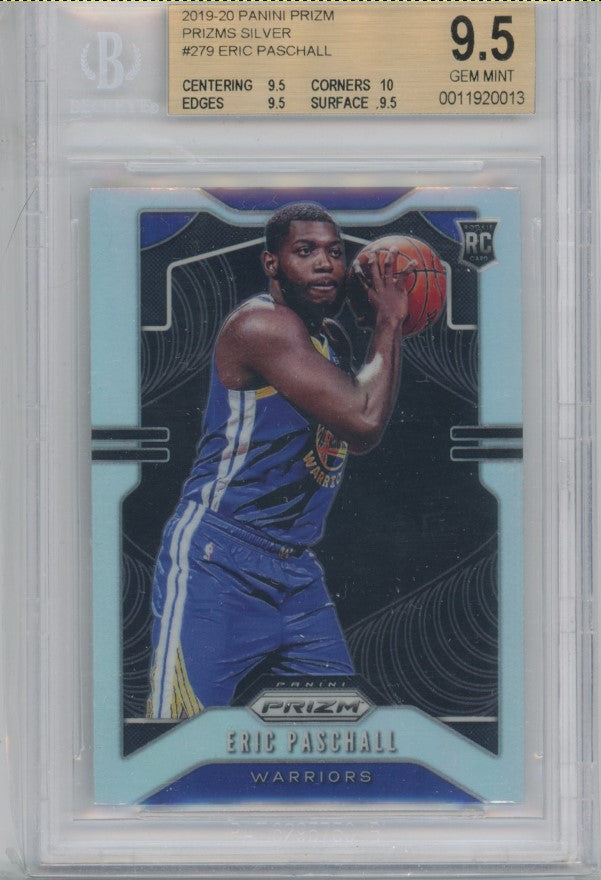 2019-20 Prizm Eric Paschall Silver Rookie No 279 BGS 9.5 013
