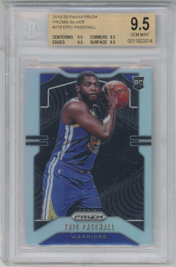 2019-20 Prizm Eric Paschall Silver Rookie No 279 BGS 9.5 014