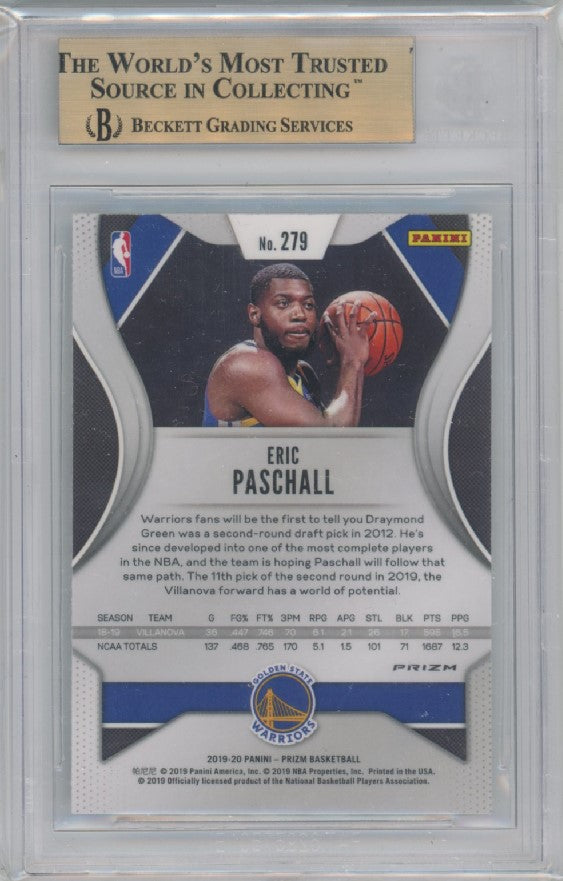 2019-20 Prizm Eric Paschall Silver Rookie No 279 BGS 9.5 015