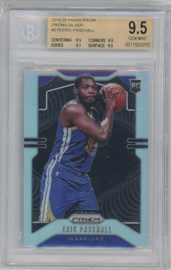2019-20 Prizm Eric Paschall Silver Rookie No 279 BGS 9.5 015