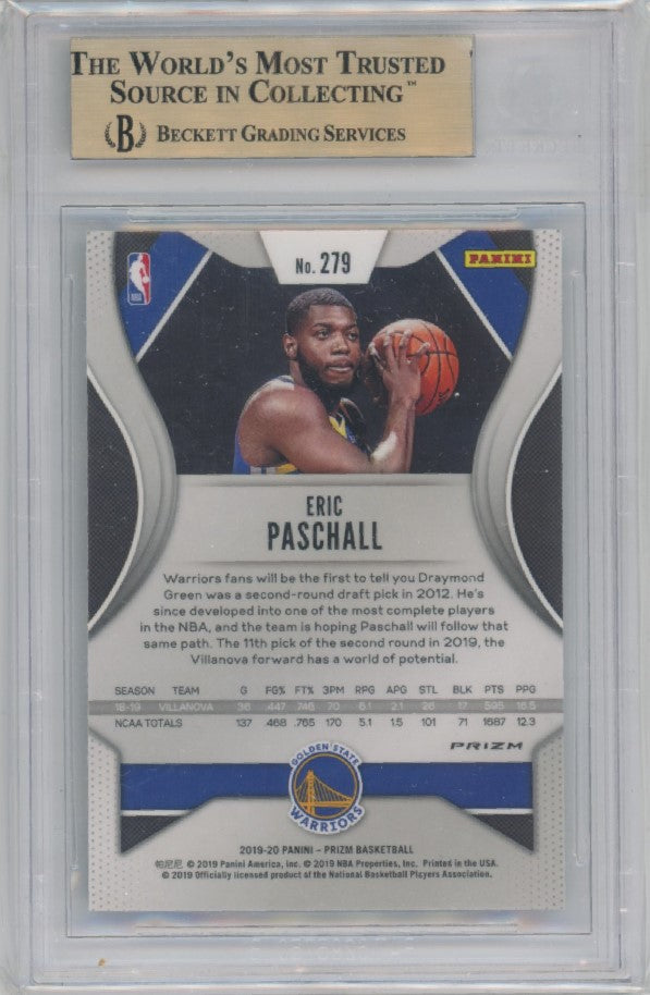 2019-20 Prizm Eric Paschall Blue Yellow Green Rookie No 279 BGS 9.5 070