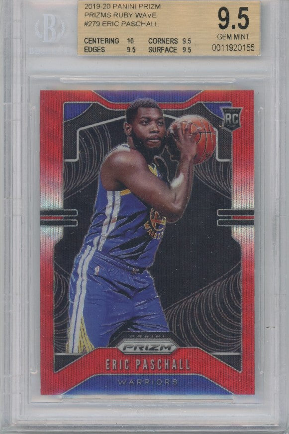2019-20 Prizm Eric Paschall Ruby Wave No 279 BGS 9.5 155