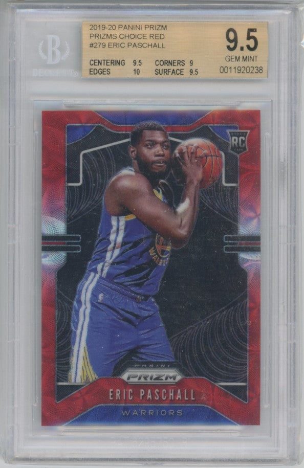 2019-20 Prizm Eric Paschall Choice Red Rookie 25/88 Bgs 9.5 238