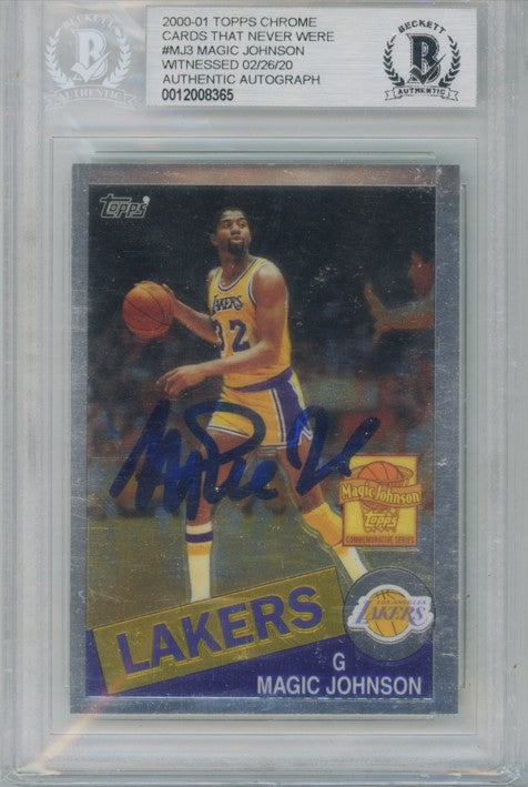 2000-01 Topps Chrome Magic Johnson That Never Were Auto No 3 Bgs Authentic 365