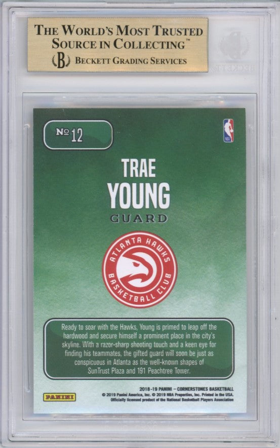 2018-19 Cornerstones Trae Young Downtown Rookie No 12 BGS 9.5 497