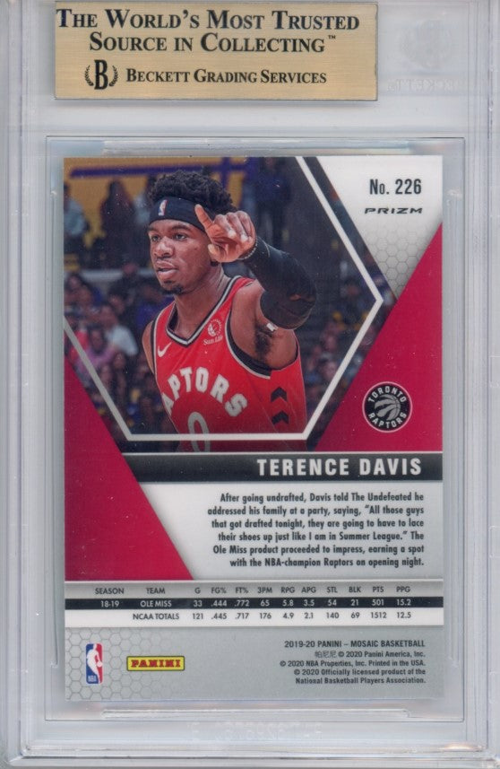 2019-20 Mosaic Terence Davis Mosaic Green Rookie No 226 BGS 9.5 572