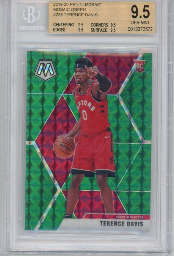 2019-20 Mosaic Terence Davis Mosaic Green Rookie No 226 BGS 9.5 572
