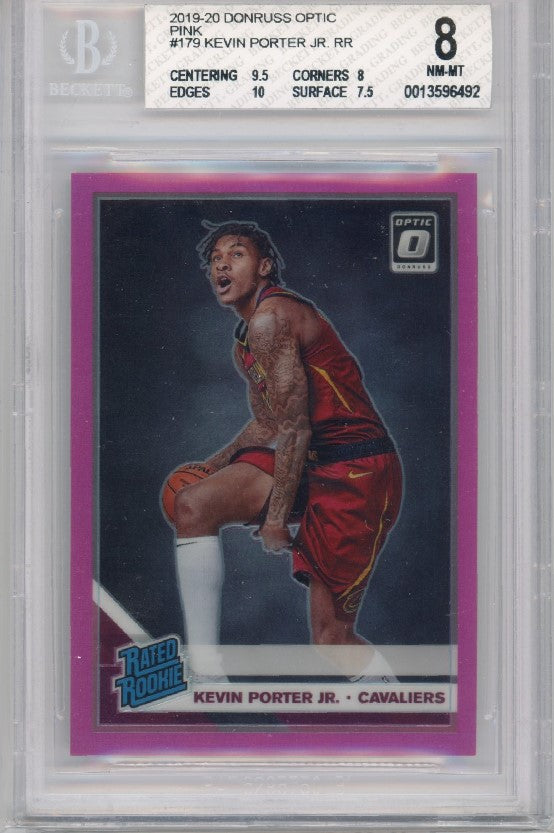 2019-20 Donruss Optic Kevin Porter Jr Pink Rookie 13/25 BGS 8