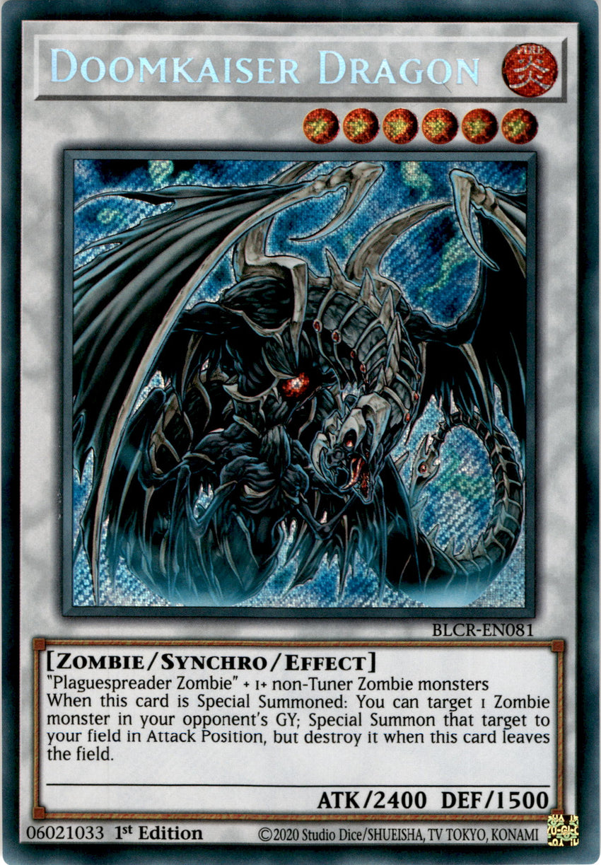 Doomkaiser Dragon - BLCR-EN081 - Secret Rare 1st Edition