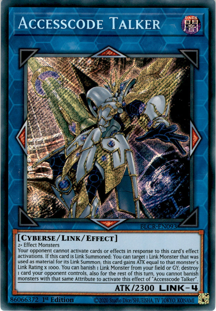Accesscode Talker - BLCR-EN093 - Secret Rare 1st Edition