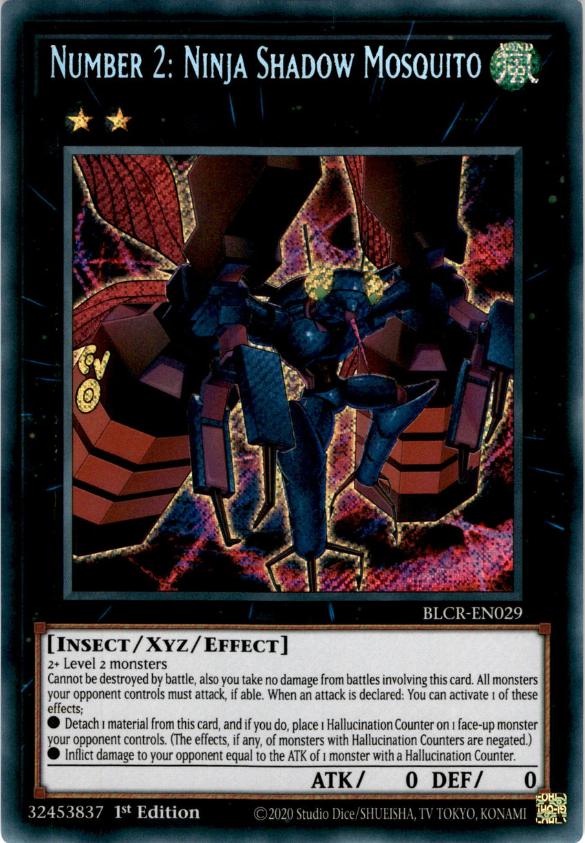 Number 2: Ninja Shadow Mosquito - BLCR-EN029 - Secret Rare 1st Edition