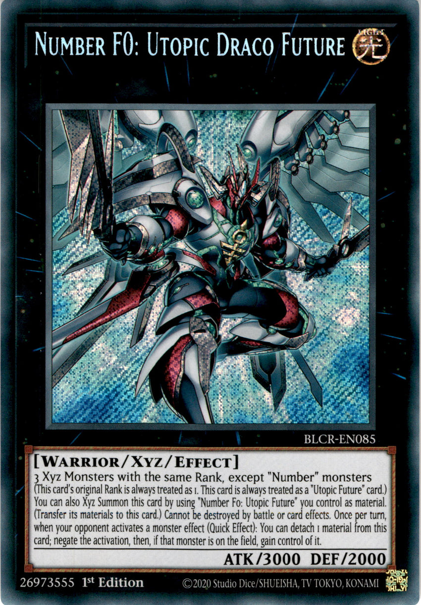 Number F0: Utopic Draco Future - BLCR-EN085 - Secret Rare 1st Edition