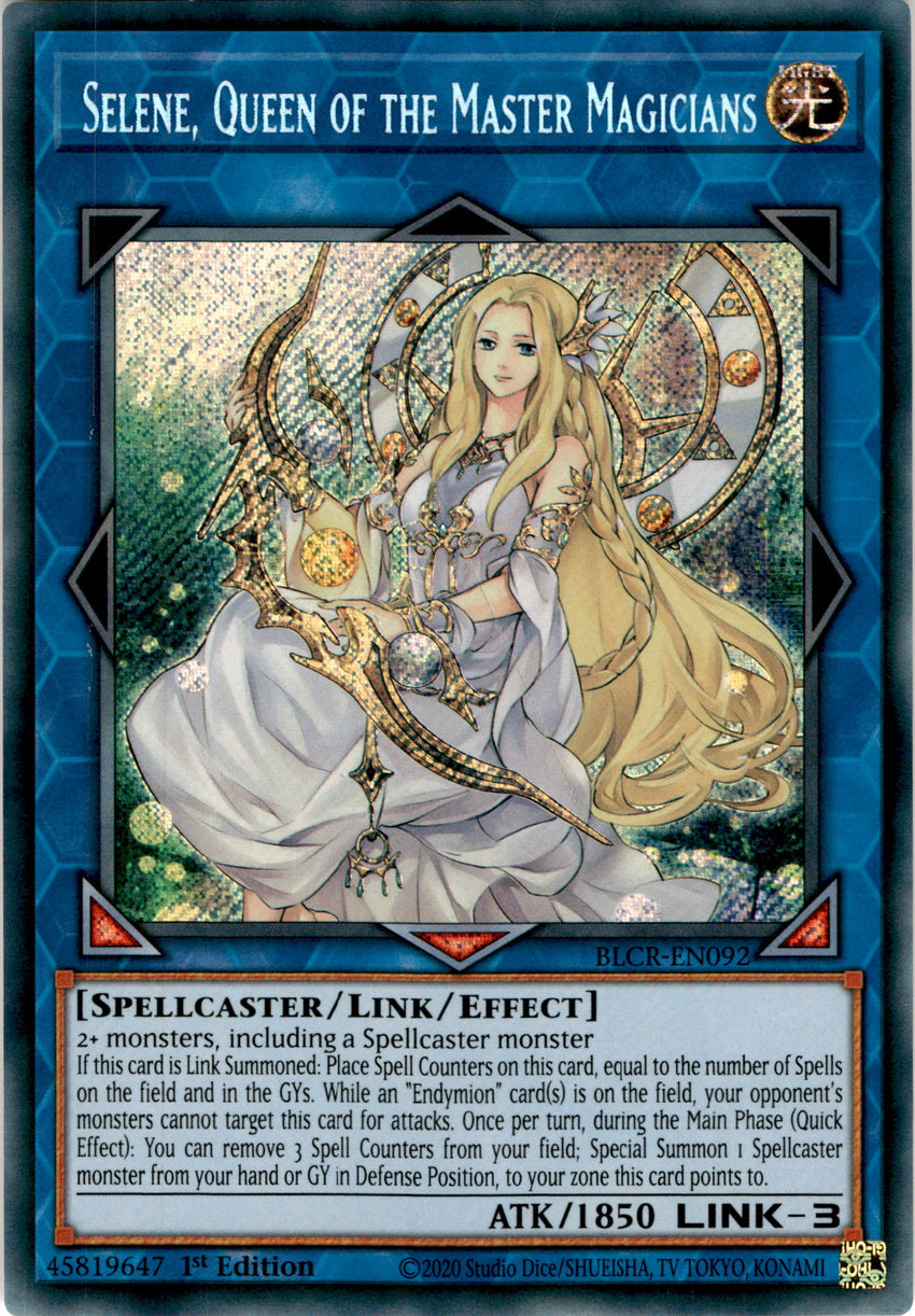 Selene, Queen of the Master Magicians - BLCR-EN092 - Secret Rare 1st Edition