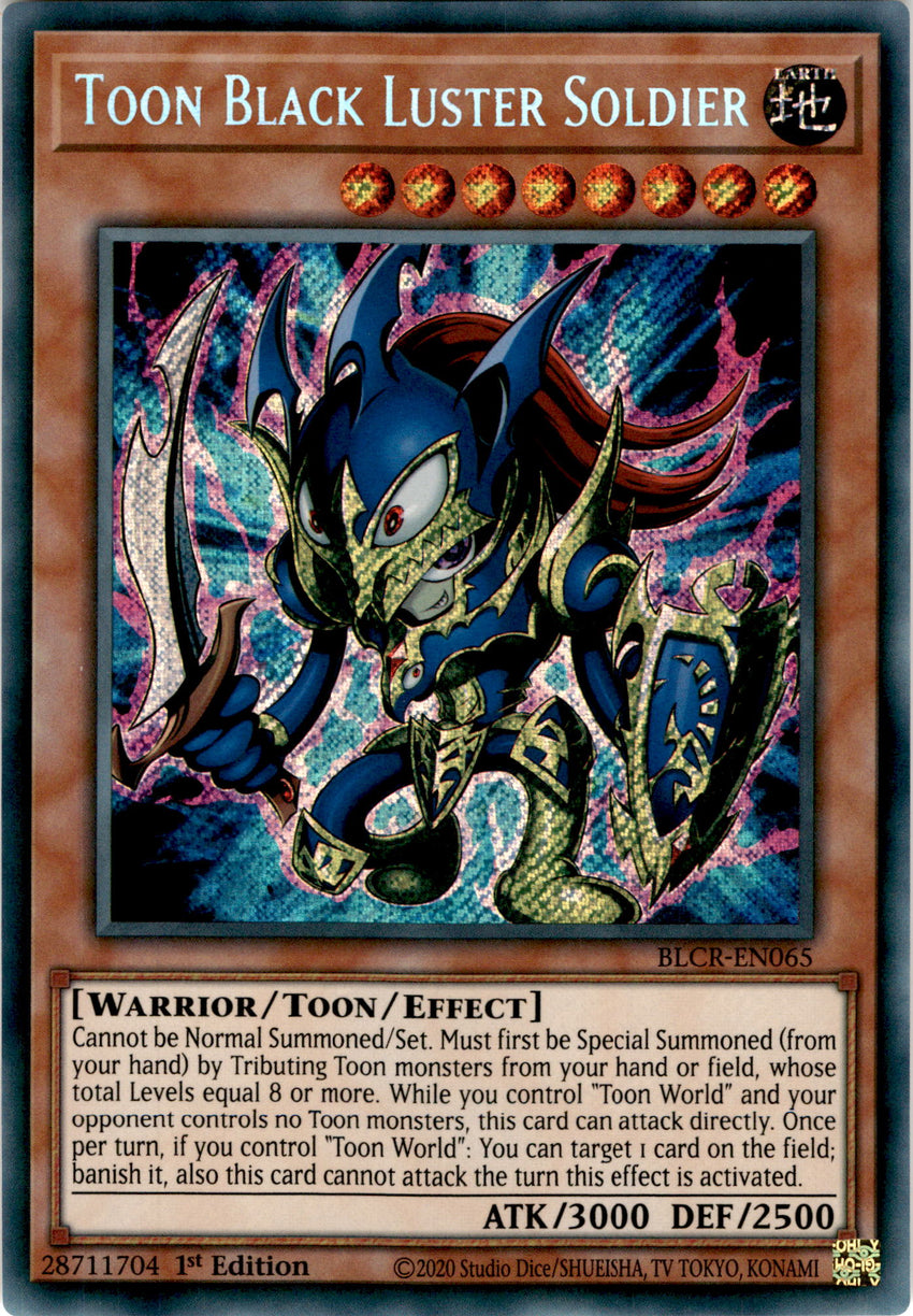 Toon Black Luster Soldier - BLCR-EN065 - Secret Rare 1st Edition