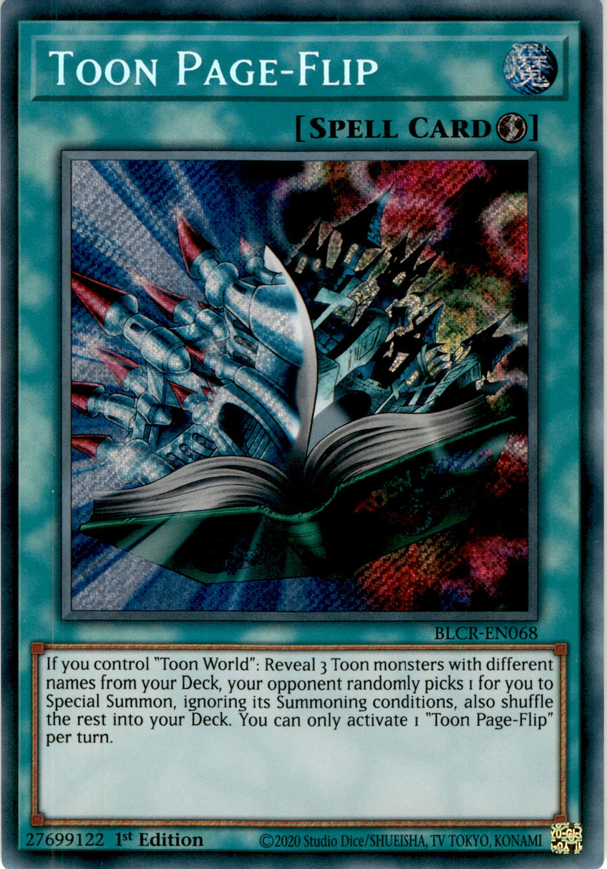 Toon Page-Flip - BLCR-EN068 - Secret Rare 1st Edition