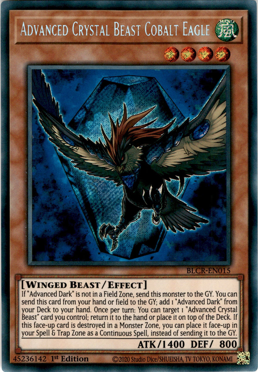 Advanced Crystal Beast Cobalt Eagle - BLCR-EN015 - Secret Rare 1st Edition
