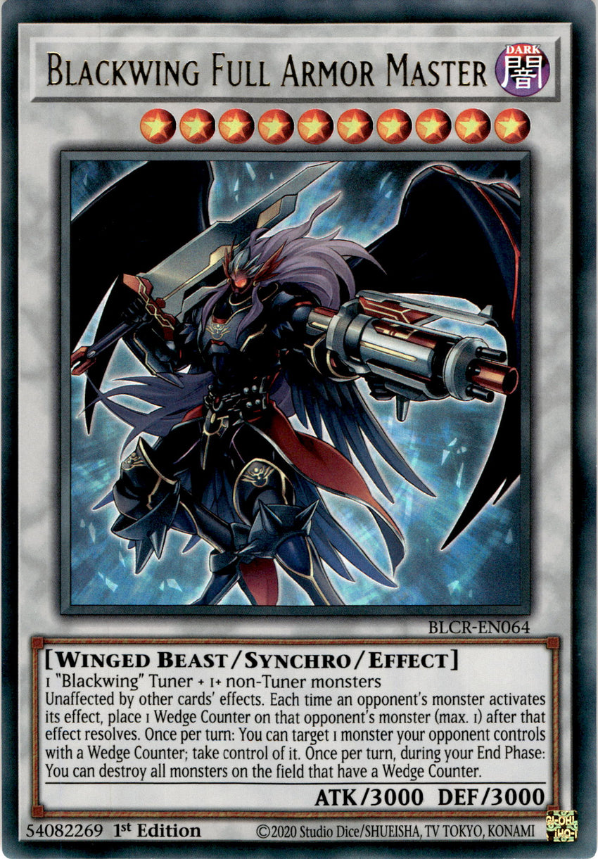 Blackwing Full Armor Master - BLCR-EN064 - Ultra Rare 1st Edition