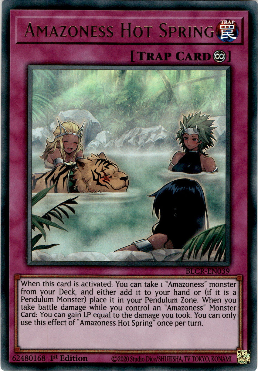 Amazoness Hot Spring - BLCR-EN039 - Ultra Rare 1st Edition
