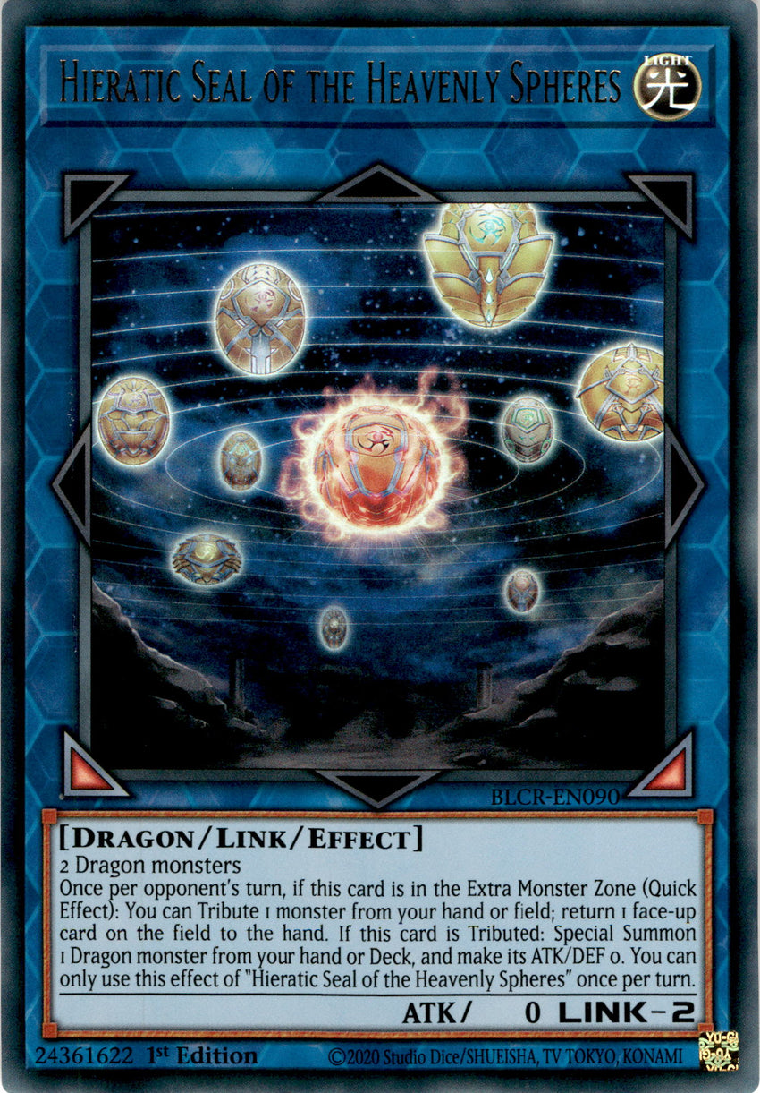 Hieratic Seal of the Heavenly Spheres - BLCR-EN090 - Ultra Rare 1st Edition