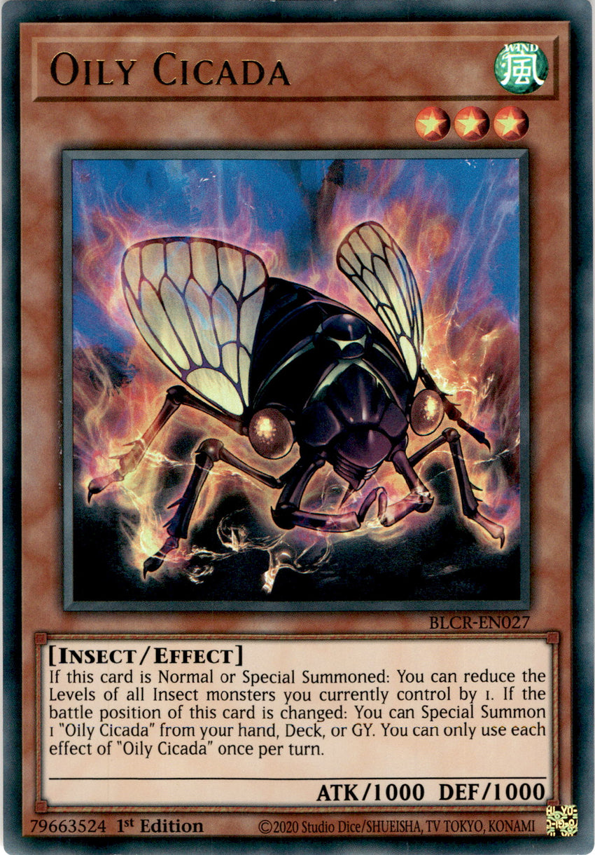 Oily Cicada - BLCR-EN027 - Ultra Rare 1st Edition