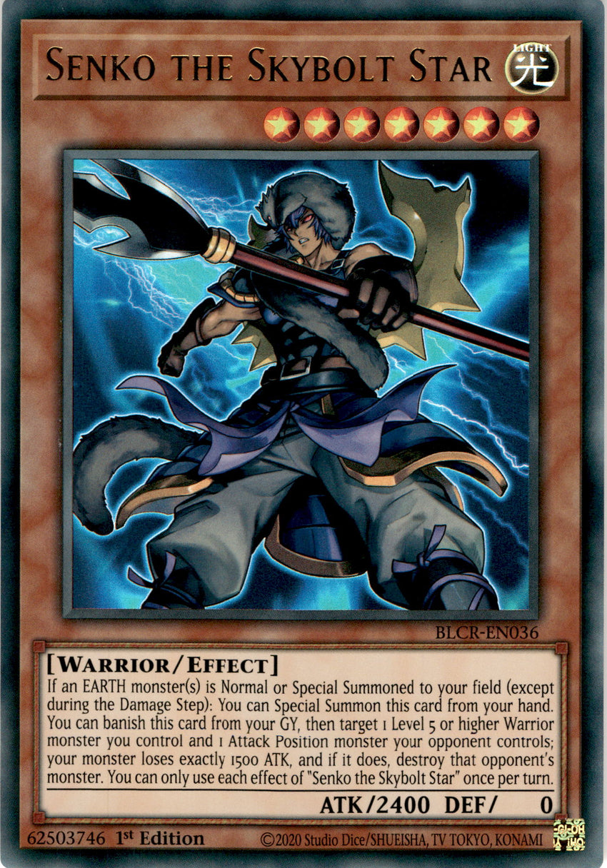 Senko the Skybolt Star - BLCR-EN036 - Ultra Rare 1st Edition