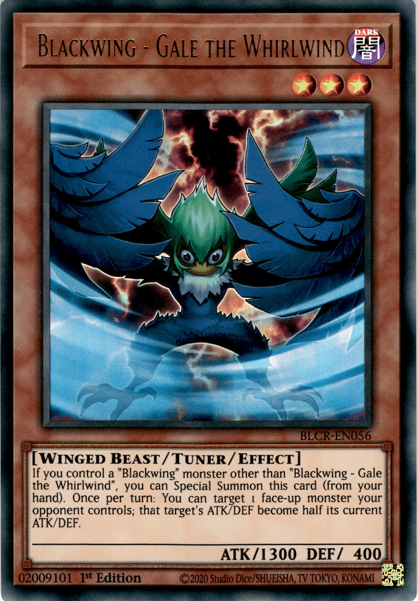 Blackwing - Gale the Whirlwind - BLCR-EN056 - Ultra Rare 1st Edition