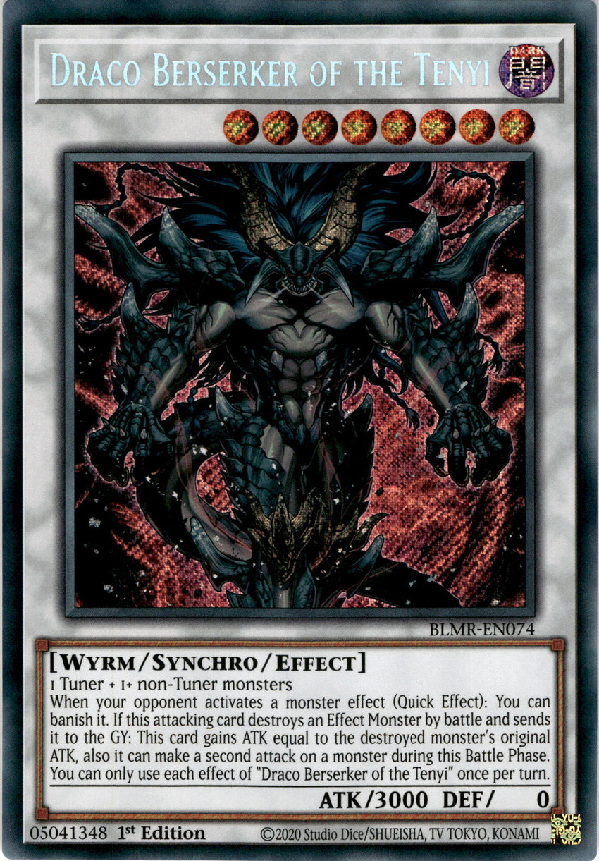 Draco Berserker of the Tenyi - BLMR-EN074 - Secret Rare 1st Edition
