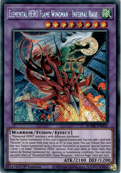 yugioh card elemental hero flame wingman - Infernal Rage - BLMR-EN012 Box Theme:Standard Card Gatherer The item may be Pokémon TCG: Sword & Temporal Forces