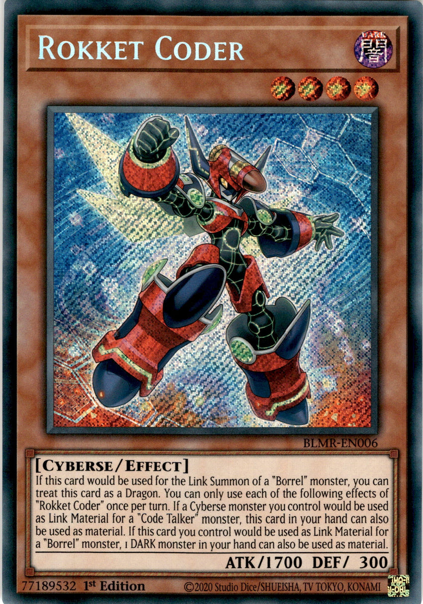 Rokket Coder - BLMR-EN006 - Secret Rare 1st Edition