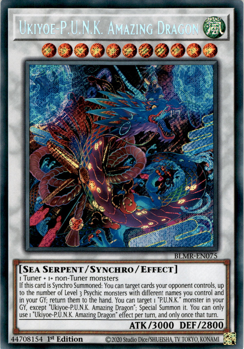 Ukiyoe-P.U.N.K. Amazing Dragon - BLMR-EN075 - Secret Rare 1st Edition