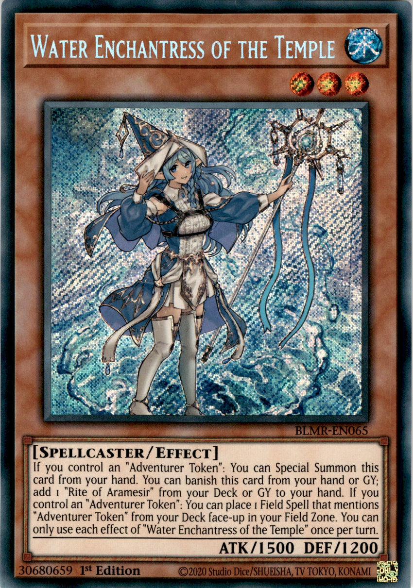 Water Enchantress of the Temple - BLMR-EN065 - Secret Rare 1st Edition