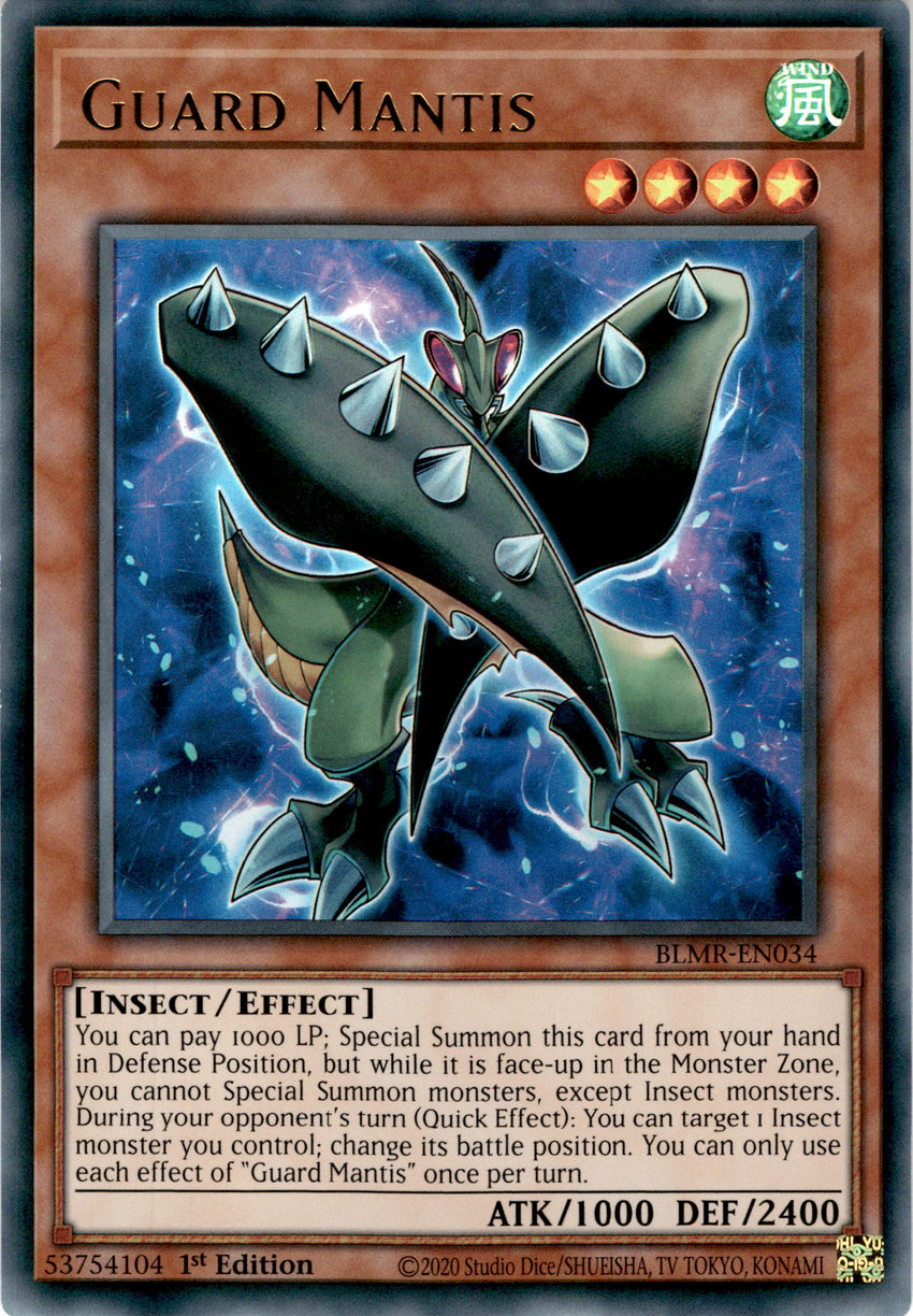 Guard Mantis - BLMR-EN034 - Ultra Rare 1st Edition