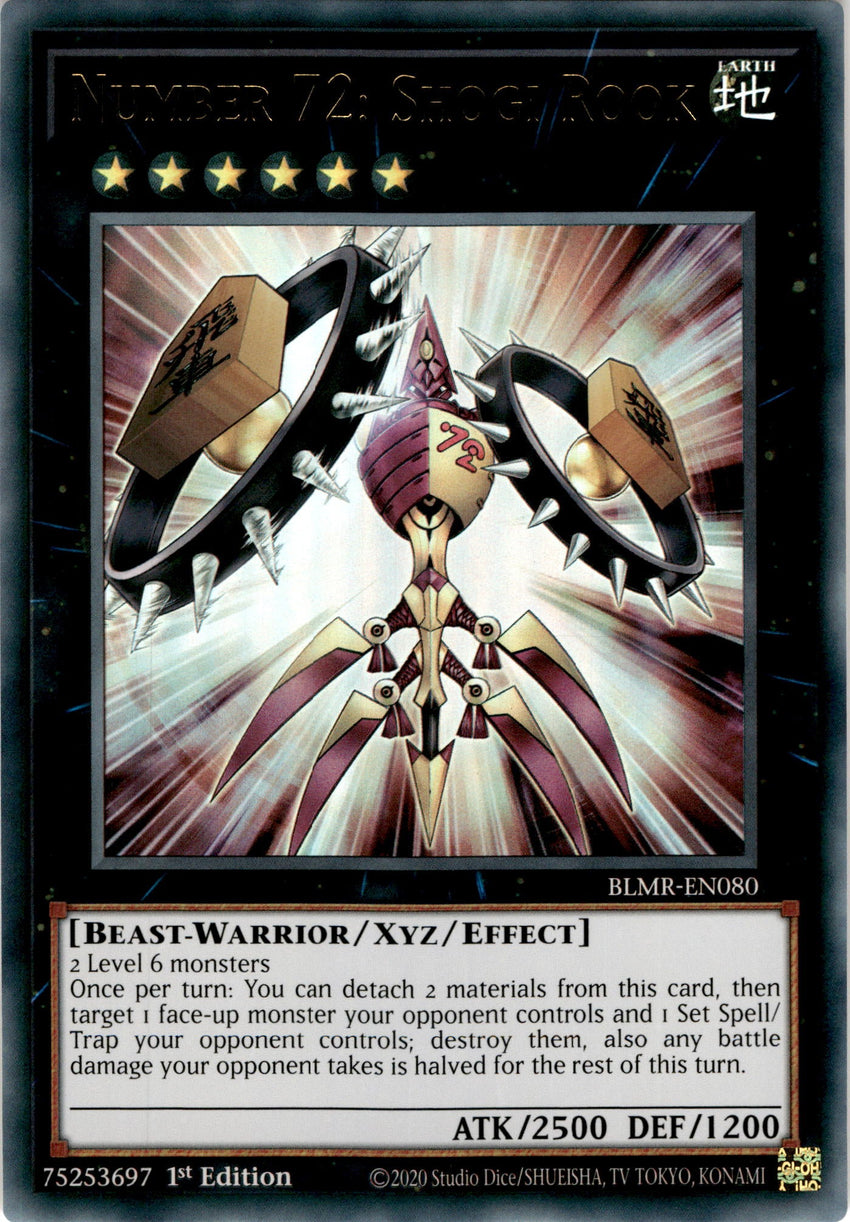 Number 72: Shogi Rook - BLMR-EN080 - Ultra Rare 1st Edition