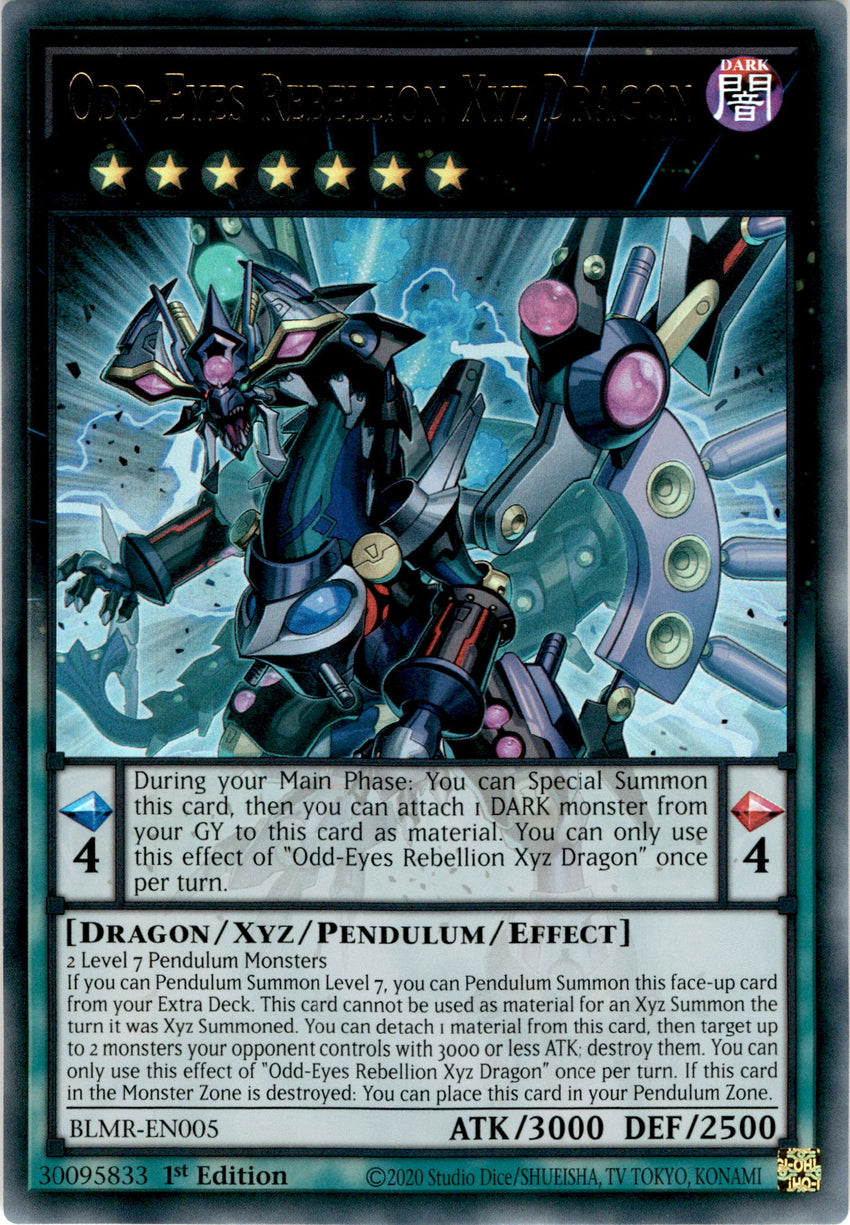 Odd-Eyes Rebellion Xyz Dragon - BLMR-EN005 - Ultra Rare 1st Edition