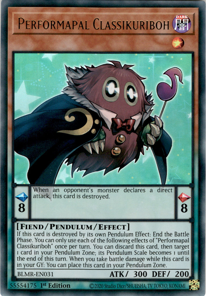 Performapal Classikuriboh - BLMR-EN031 - Ultra Rare 1st Edition