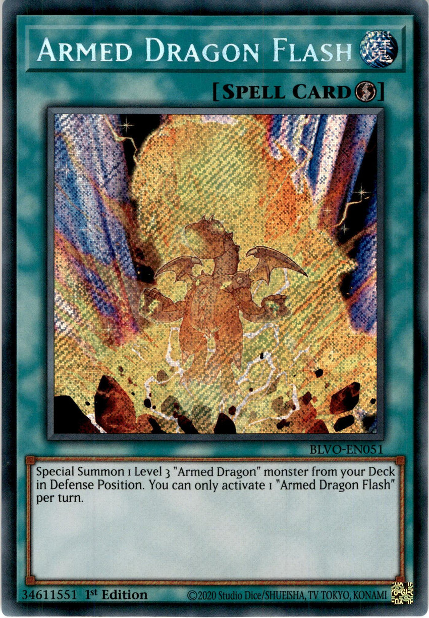 Armed Dragon Flash - BLVO-EN051 - Secret Rare 1st Edition-Cherry Collectables