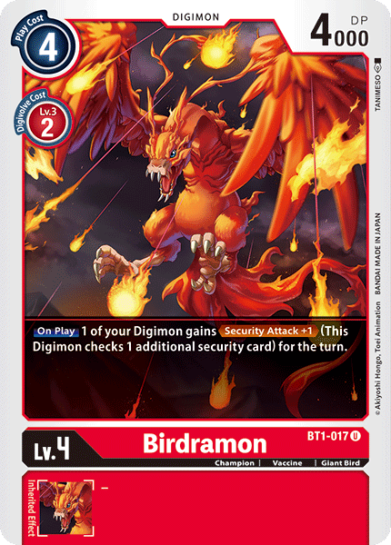 Birdramon BT1-017 - Digimon Release Special Booster VER 1.0-Cherry Collectables