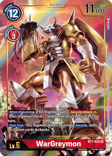 BT1 ALTERNATE ART WarGreymon BT1-025 - Digimon Release Special Booster VER 1.0-Cherry Collectables