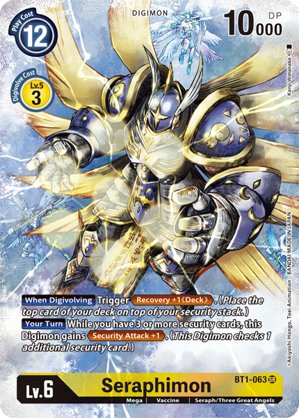 Seraphimon (Alternate Art) BT1-063 - Super Rare BT11 Dimensional Phase