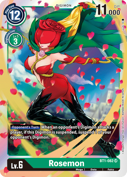 SUPER RARE Rosemon BT1-082 - Digimon Release Special Booster VER 1.0-Cherry Collectables