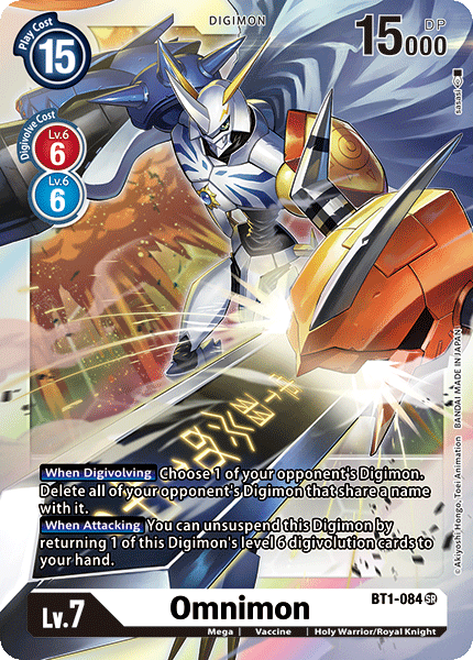 SUPER RARE Omnimon BT1-084 - Digimon Release Special Booster VER 1.0-Cherry Collectables