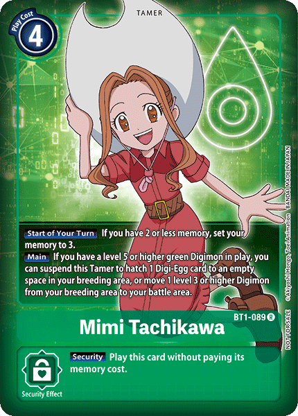 ALT ART PROMO Mimi Tachikawa BT1-089 - Digimon Release Special Booster VER 1.0 PROMO-Cherry Collectables